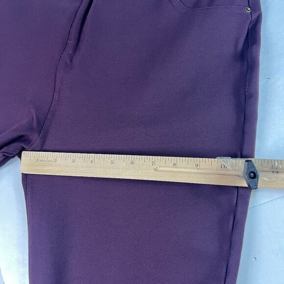 Spanx Pants Women's 36x28* Ponte Slim Straight High Rise Purple Stretch Tag XXL - Picture 14 of 16